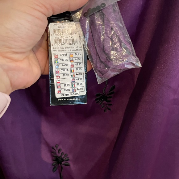 Purple strapless or straps dress - Picture 6 of 10